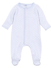 Magnolia Baby Gingham Dots Footie - Blue