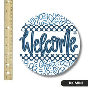 DK Designs Blue and White Welcome Mini