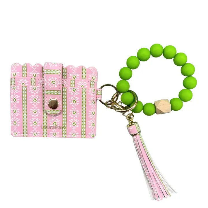 Laura Park Rosemary Stripe Pink Wristlet Wallet
