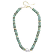 Canvas Leandra Pearl Shell Necklace - Seafoam