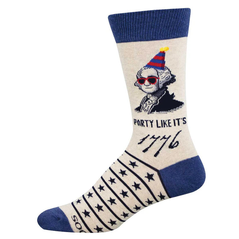 Socksmith Men's Party Like It's 1776 Sock