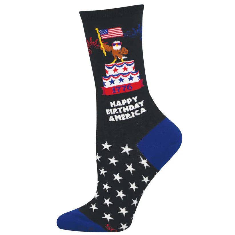 Socksmith Women's Let Freedom Fly Sock - Black