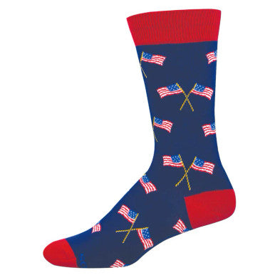 Socksmith Men's Patriotic Flags Sock