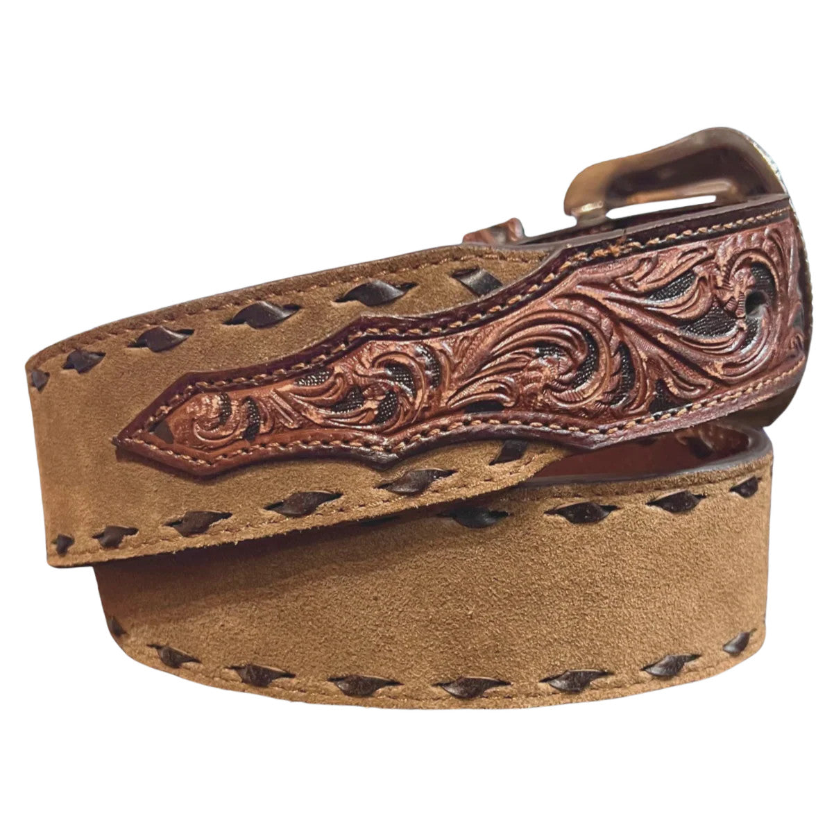 Nocona Men's Rough Tan Billet Belt