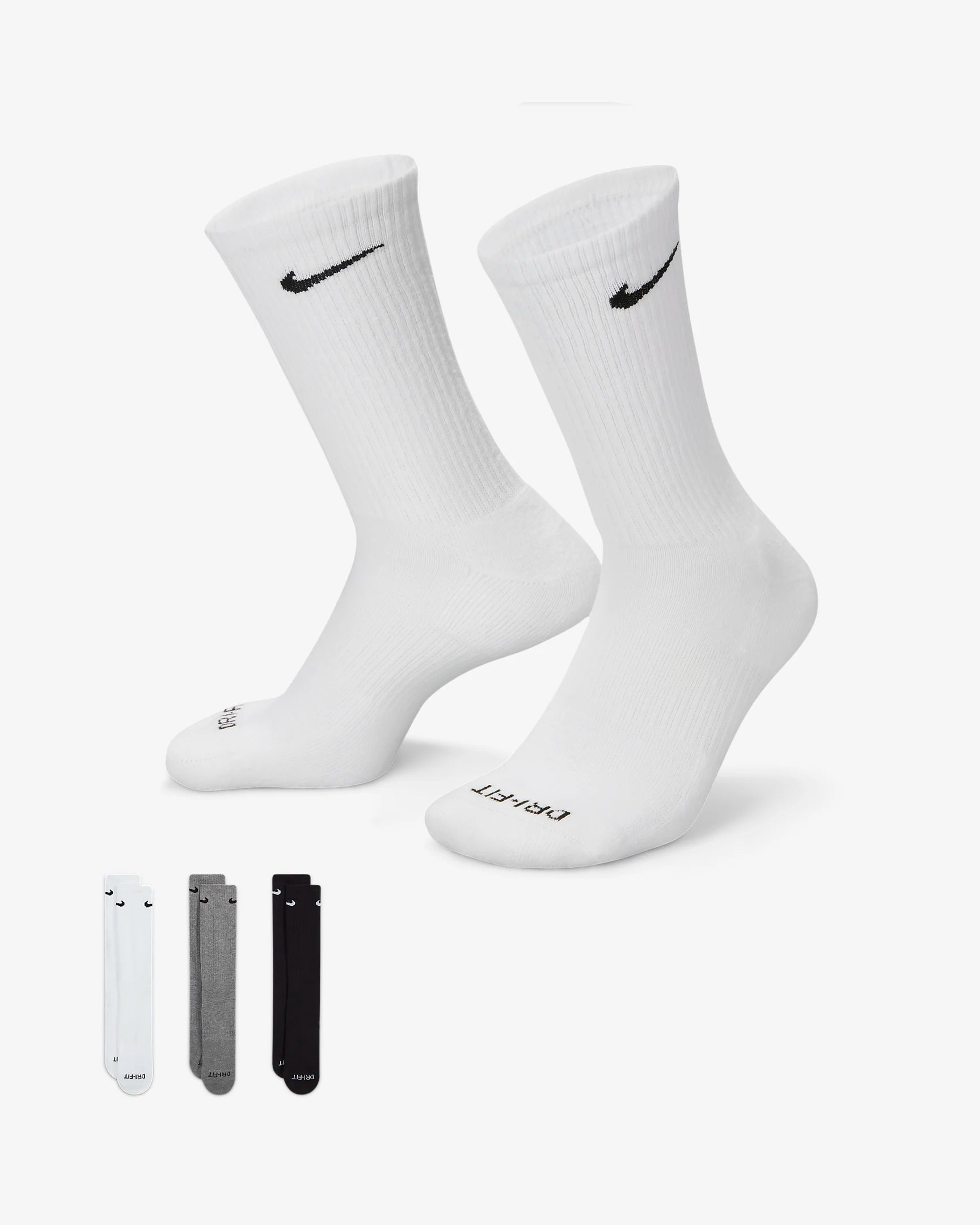 Nike Everyday Plus Cushioned Training Crew Socks - 3 Pack
