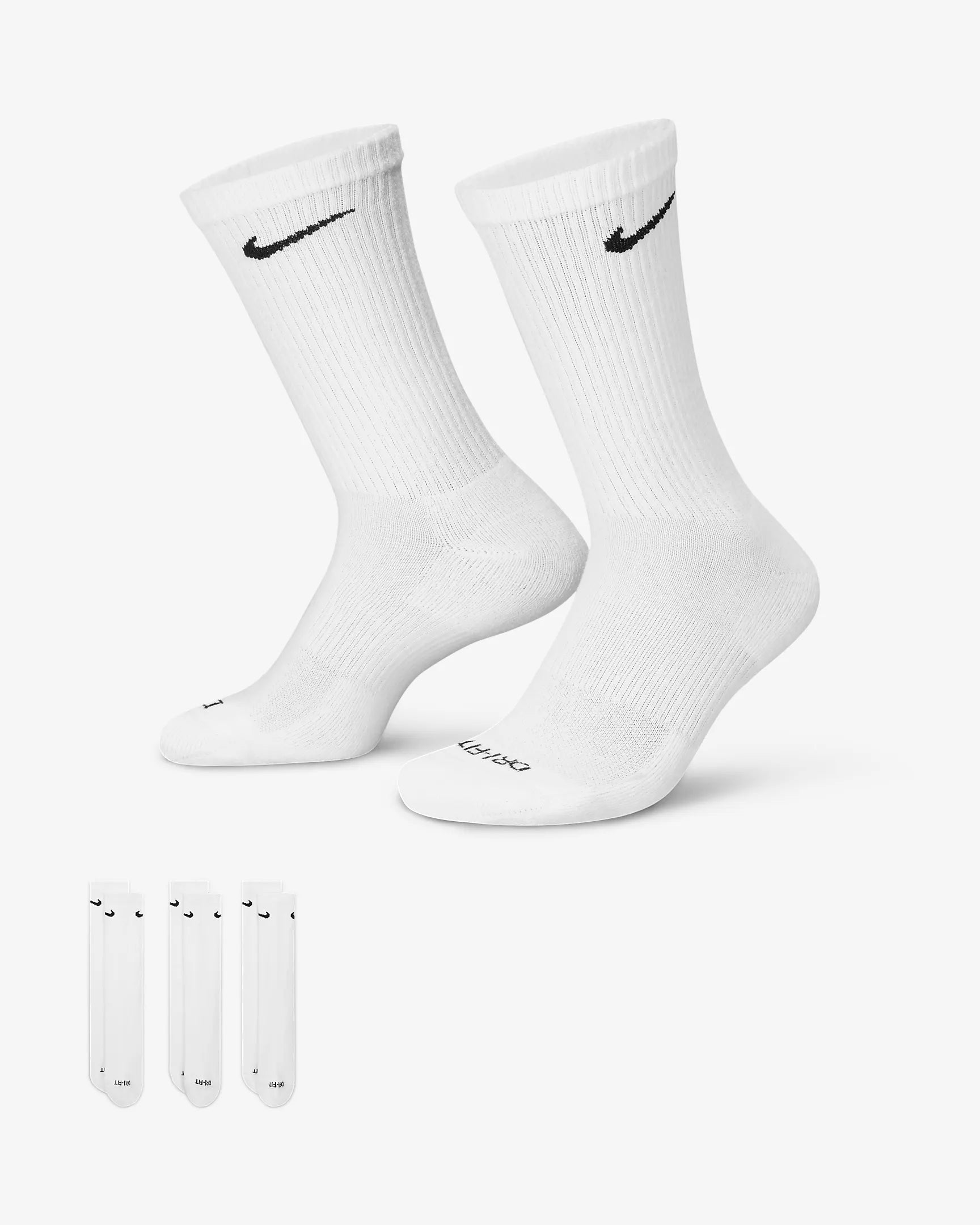 Nike Everyday Plus Cushioned Training Crew Socks - 3 Pack