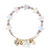 Jane Marie Kids Clear Star Beaded Bracelet with Unicorn