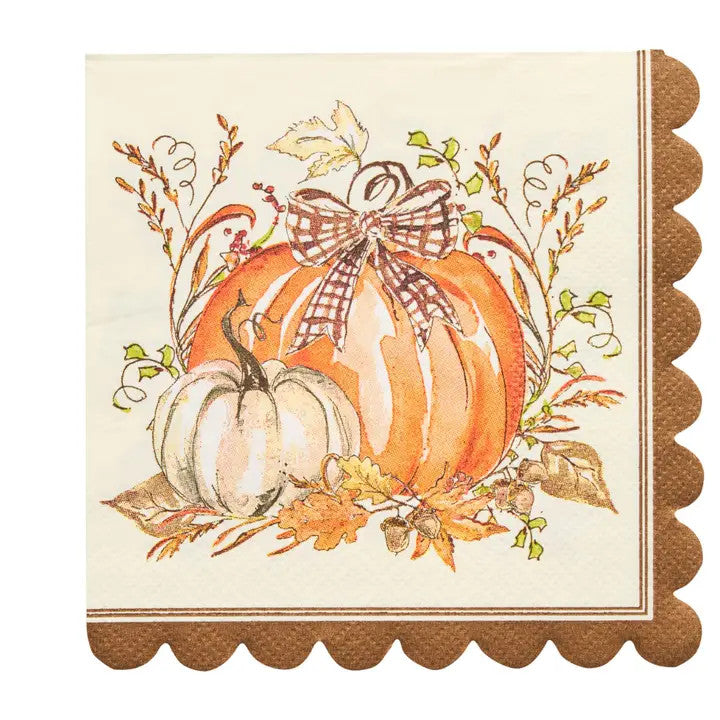 Sophistiplate Turkey & Gourds Cocktail Napkins - 26pk