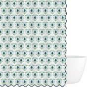 Laura Park Rosemary White Shower Curtain