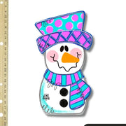 DK Designs Pink Snowman Mini