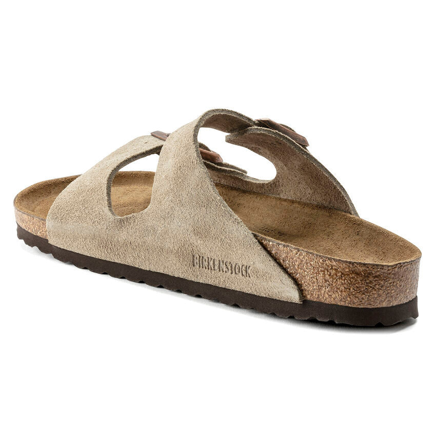 Birkenstock Women's Arizona Soft Footbed Suede Leather - Taupe