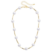 Canvas Simone Pearl Linked Necklace - Ivory