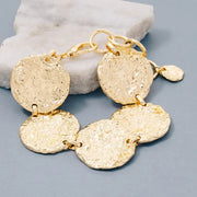 The Looks by Fame Large Textured Coins Chain Bracelet