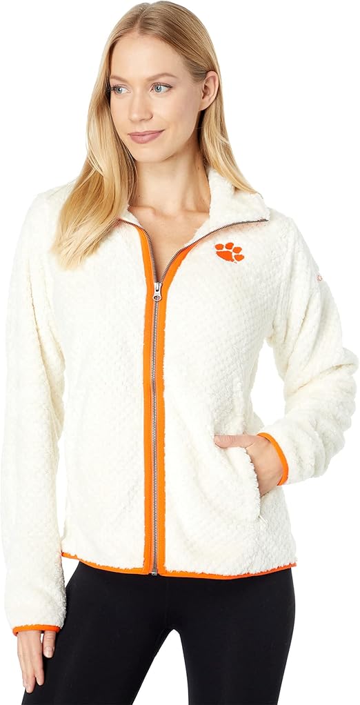 Columbia Women's CLG Fire Side II Sherpa FZ - Clemson-  Chalk