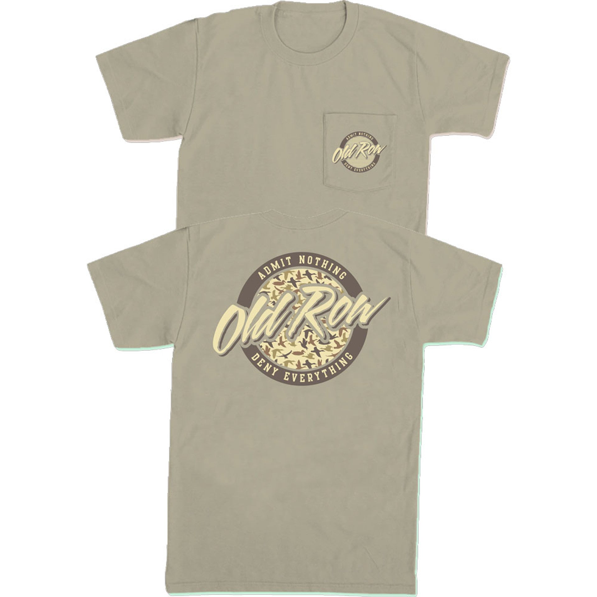 Old Row Duck Camo Circle Logo Tee - Sandstone