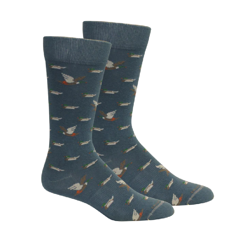 Brown Dog Belhaven Bluestone Socks Premium Southern Crew Socks
