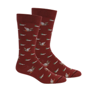 Brown Dog Belhaven Waterfowl Crew Sock - Tibetan Red