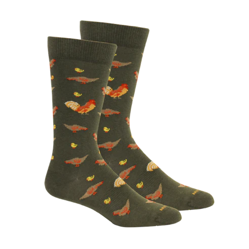 Brown Dog Socks Chicken Coop Sage