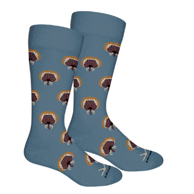 Brown Dog Trophy Turkey Bluestone Socks