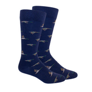 Brown Dog “Mallard” Crew Socks - Insignia Blue