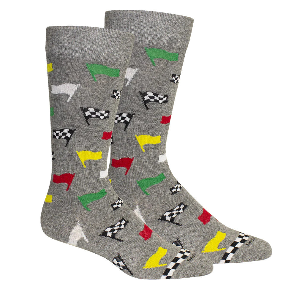 Brown Dog Socks Race Ya Socks - Grey Heather