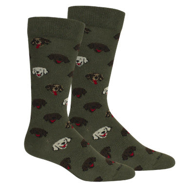 Brown Dog Socks Happy Dog - Sage