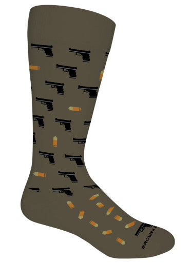 Brown Dog Socks 2nd Amendment Crew Socks