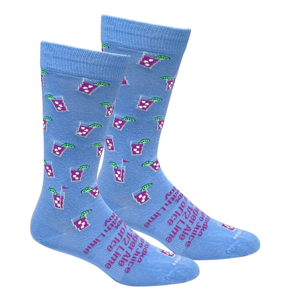 Brown Dog Socks Transfusion Crew Sock - Della Blue