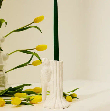 Lilly Pulitzer Tapered Candle Holder - Resort White Parrot