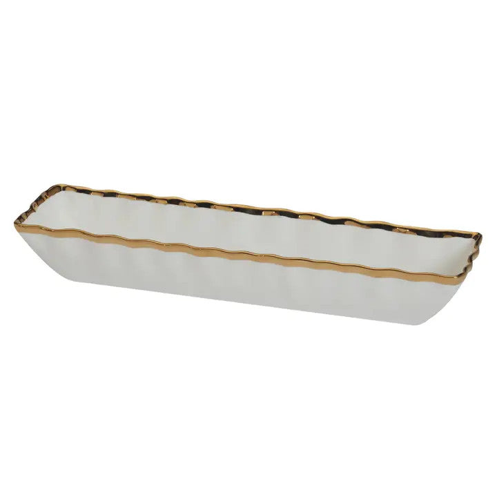 Certified International Regency Gold Cracker Tray