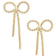 Canvas Joleen Bow Chain Earrings - Shiny Gold