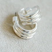 Smith & Co. Triple Mini Hoop - Silver