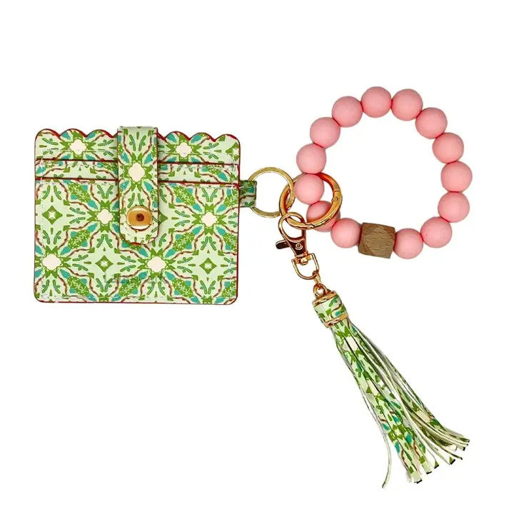 Laura Park Lagos Blush Keychain Wristlet Wallet