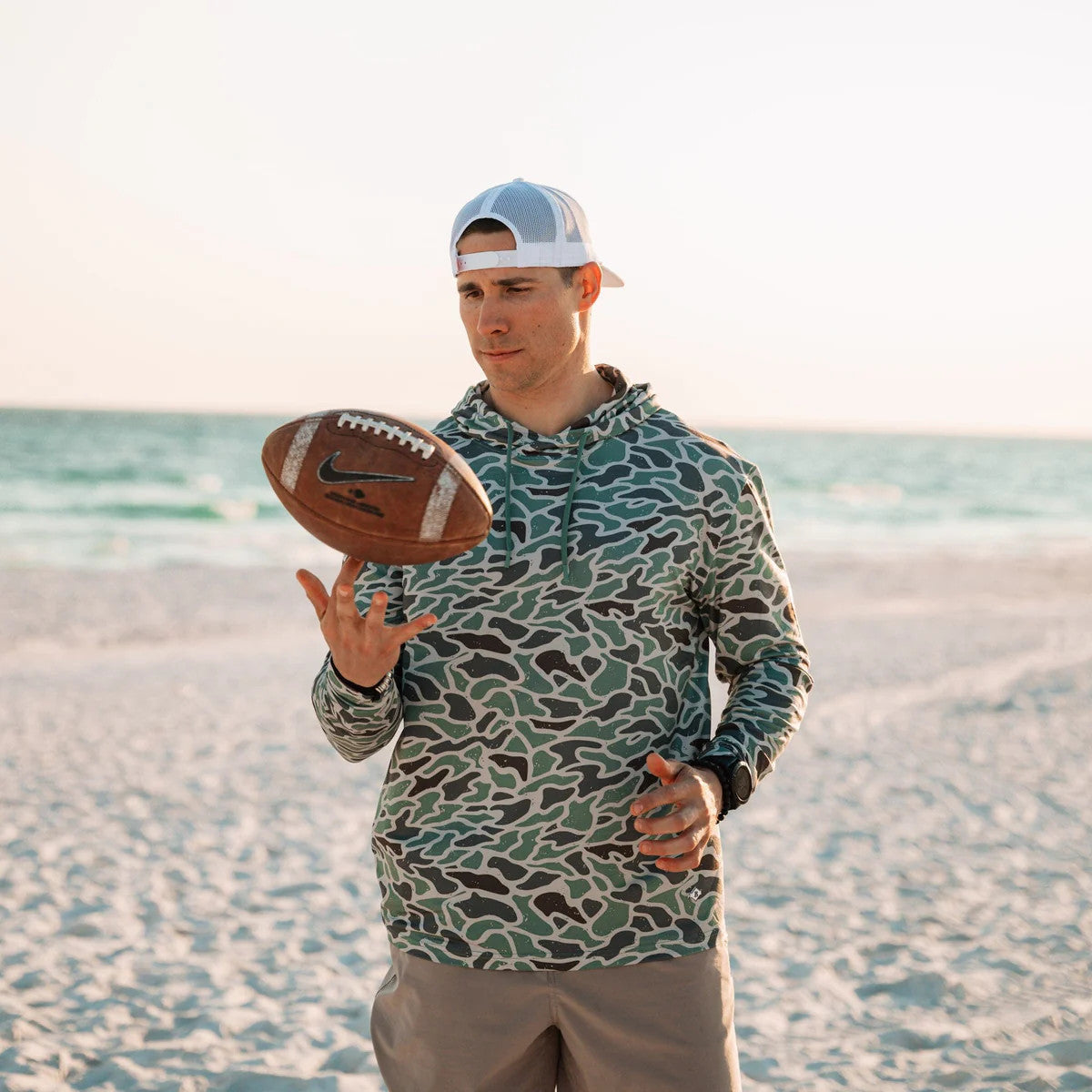 Burlebo Men's Performance Hoodie - Retro Duck Camo