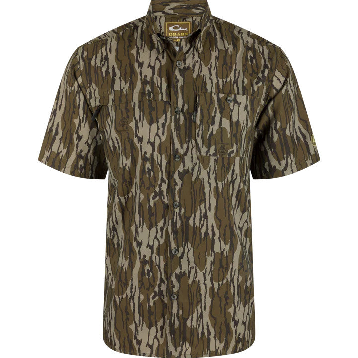 Drake 8-Shot Flyweight S/S Shirt - Mossy Oak Bottomland