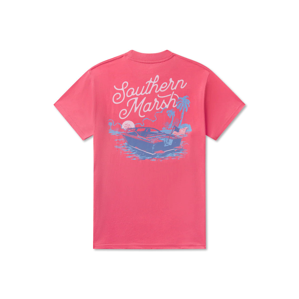 Southern Marsh Men's Freedom Cruise Tee - Hibiscus Pink