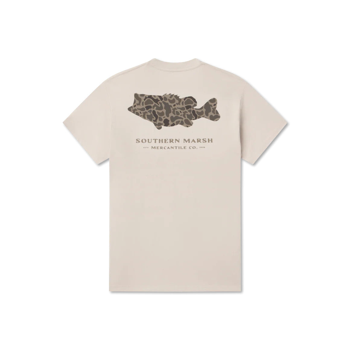 Southern Marsh Men's Originals - Camo - Bass Tee - Ash Grey