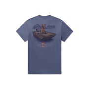 Southern Marsh Men's Patient Pup Tee - Washed Oxford Blue