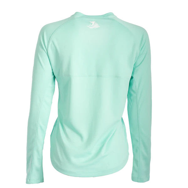 Bimini Bay Cabo II Women's Long Sleeve Shirt Featuring BloodGuard Plus - Ice Green