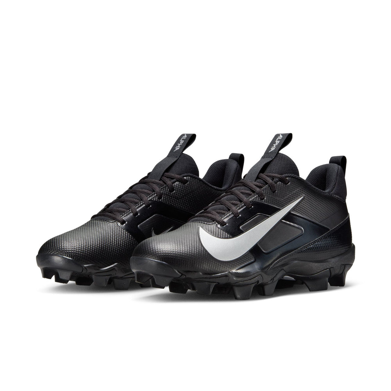 Nike Alpha Menace 4 Shark Men's Football Cleats - Black/Metallic Silver