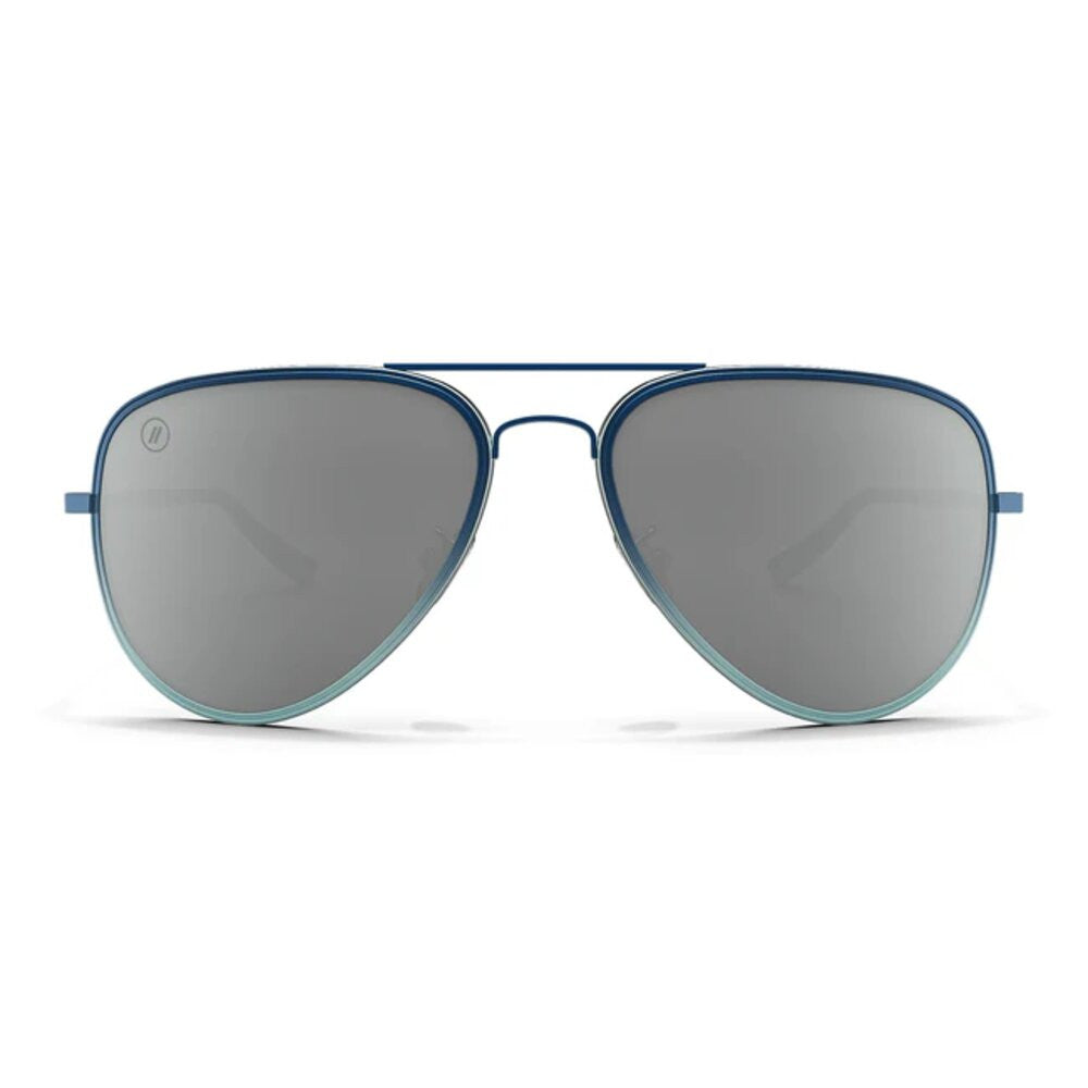 Blenders A Series Maliblue Moon Polarized Aviator Sunglasses – Blue Gradient/Silver Mirror