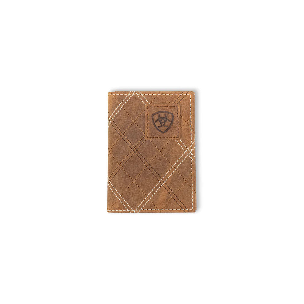 Ariat Trifold Cross Stitch Patch Wallet