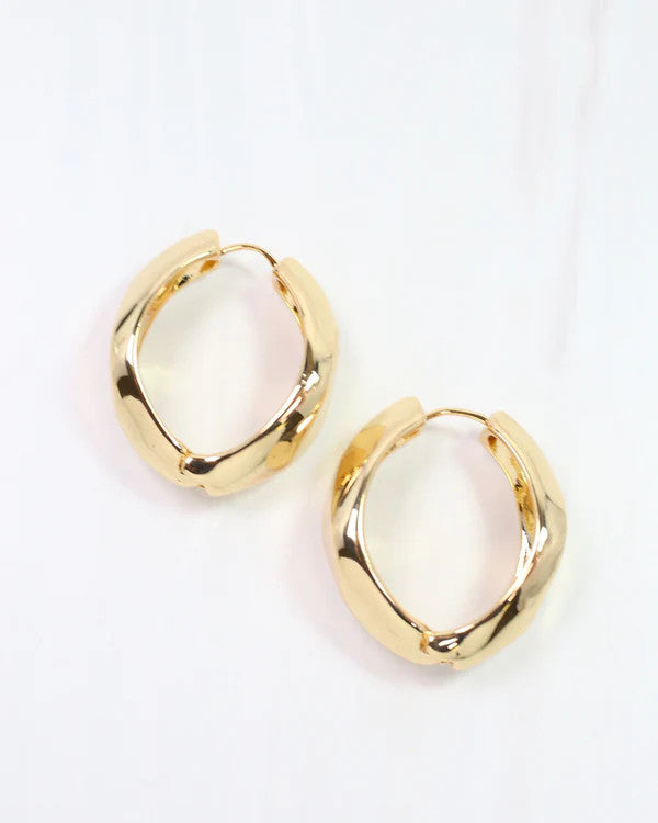 Caroline Hill Mila Hoop Earring Gold