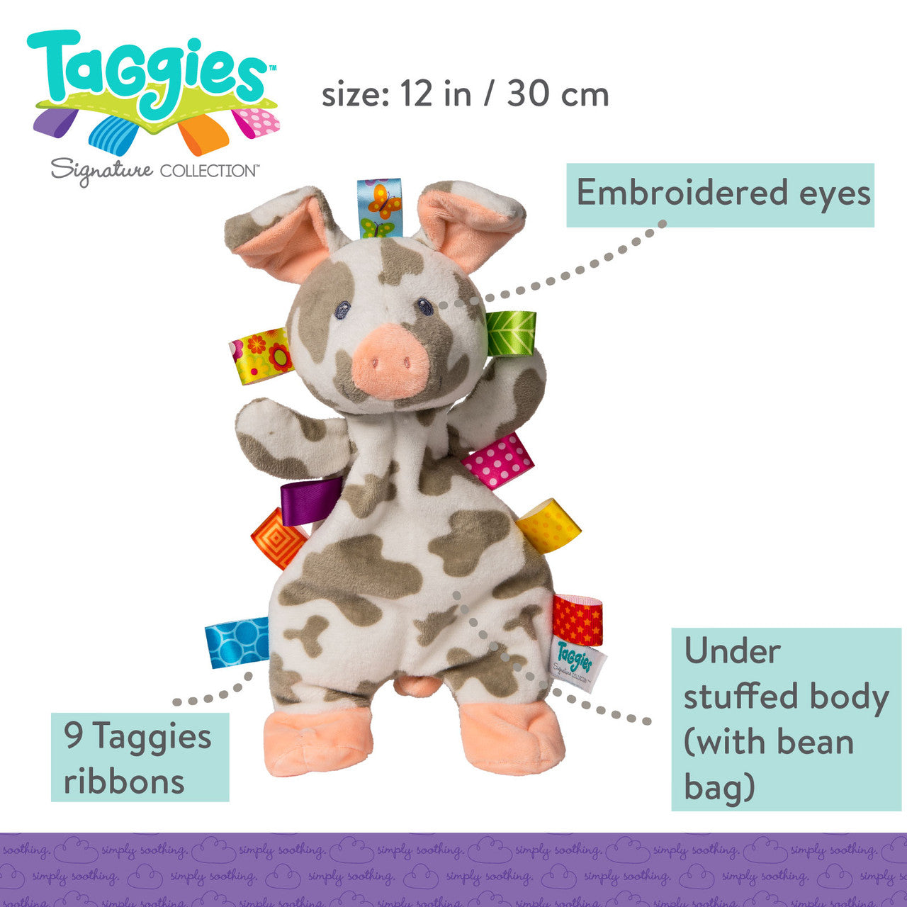 Mary Meyer Taggies Patches Pig Lovey