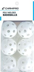 Champro 9" Poly Molded Baseballs Set of 6