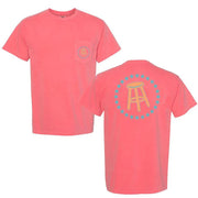 Barstool Sports Men's Stools & Stars Pocket Tee - Coral