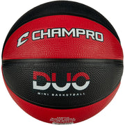 Champro Jammer Mini Rubber Basketball - Black/Scarlet