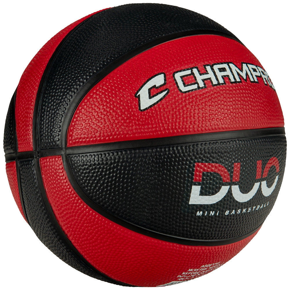 Champro Jammer Mini Rubber Basketball - Black/Scarlet