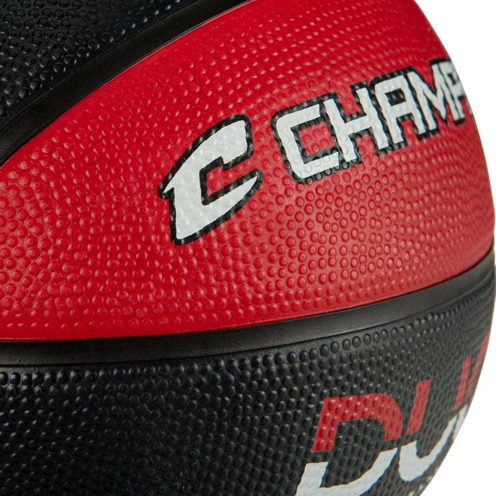 Champro Jammer Mini Rubber Basketball - Black/Scarlet