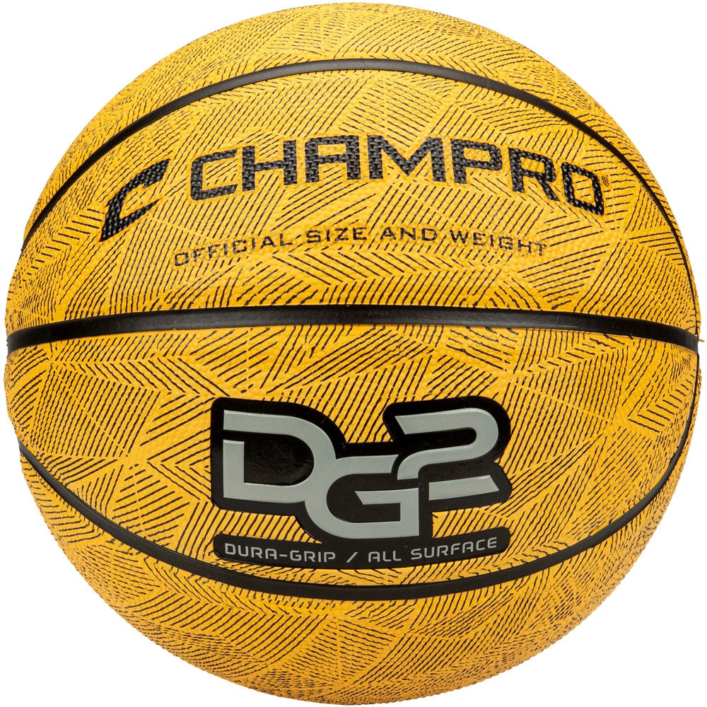Champro Dura-Grip 230 Rubber Basketball - Gold